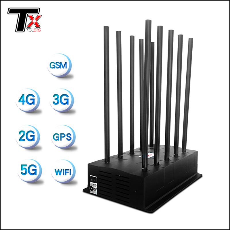 Điện thoại di động Bộ gây nhiễu tín hiệu WIFI GPS 10 kênh 5G